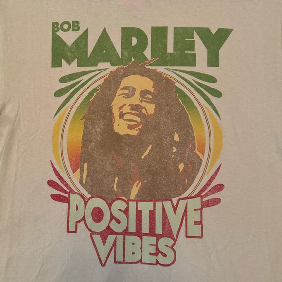 NWT: Bob Marley Positive Vibes Graphic Tee Shirt: Small - Picture 3 of 6